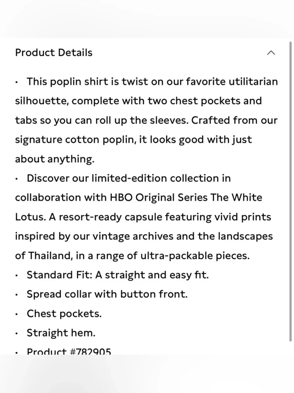 NWT Banana Republic The White Lotus Poplin 2 Pocket Shirt Sz M